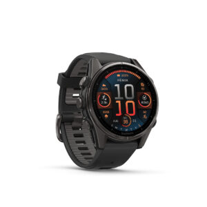 Garmin Fenix 8 Sapphire Carbon Gray titanium Amoled 47mm Black Gray Silicone Band